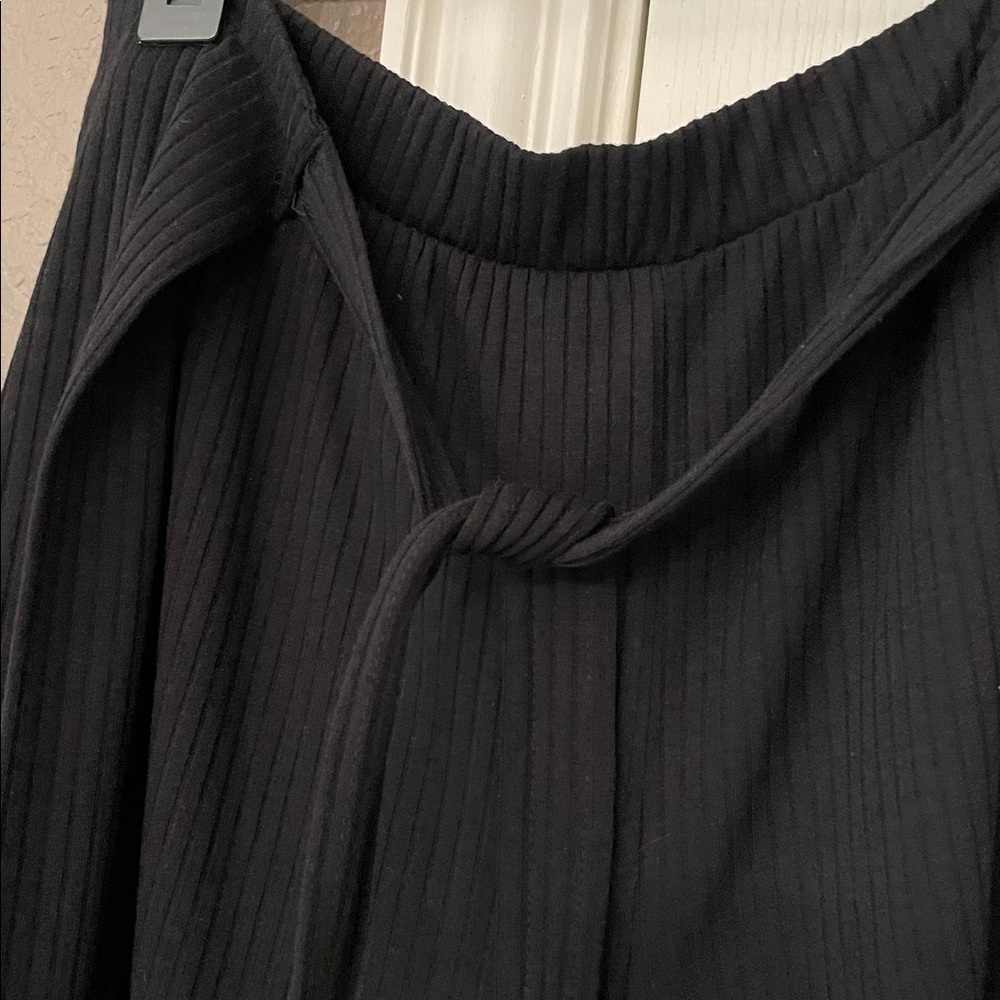 Betsey Johnson Performance Black Wide Leg Pants Wrap Front M Medium New NWT - Picture 4 of 10